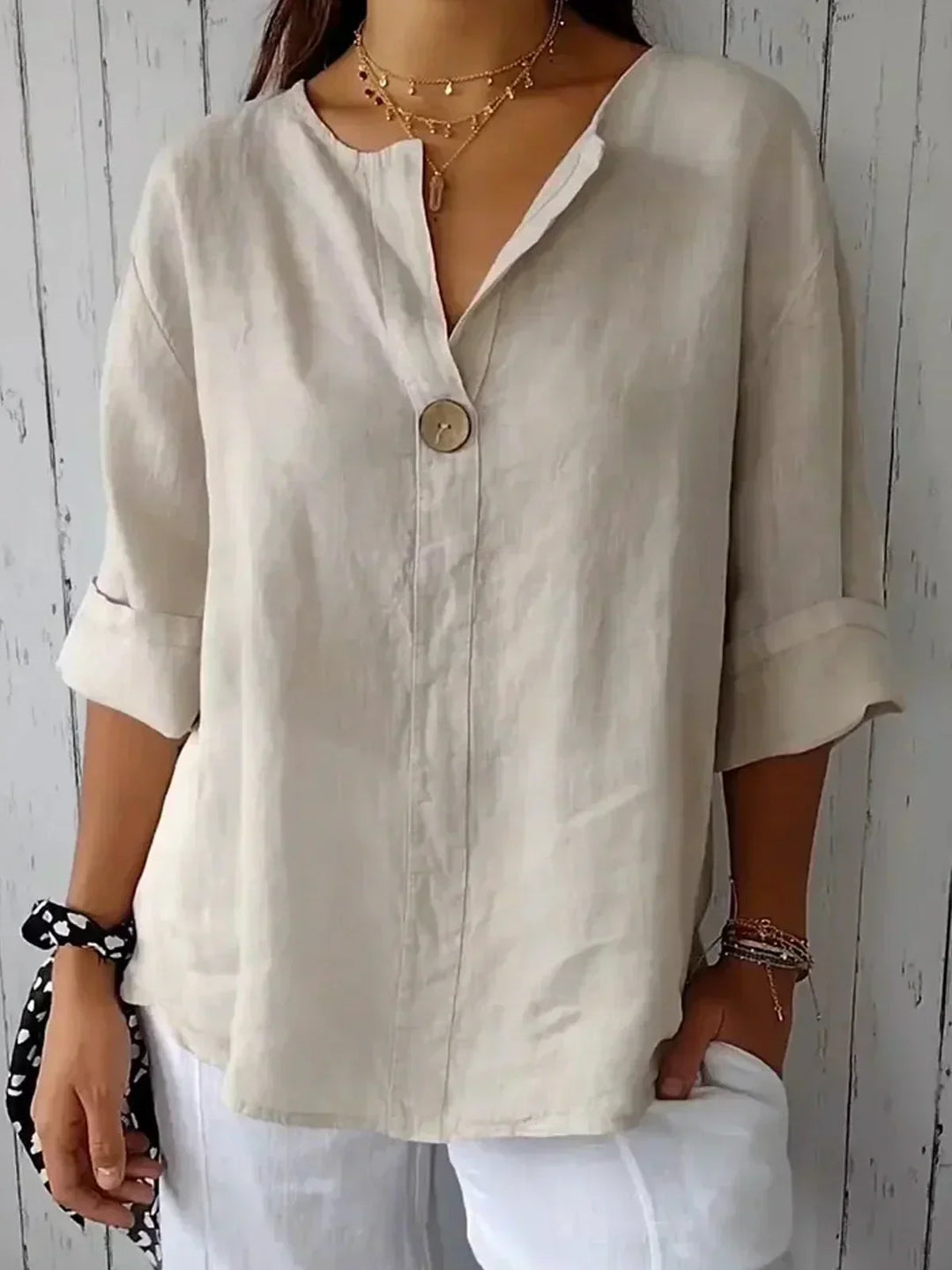 Aria™ - Casual V-Neck Blouse