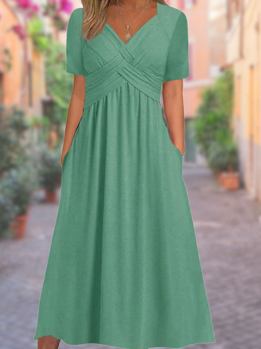 Selby™ - Chic V-Neck Dress