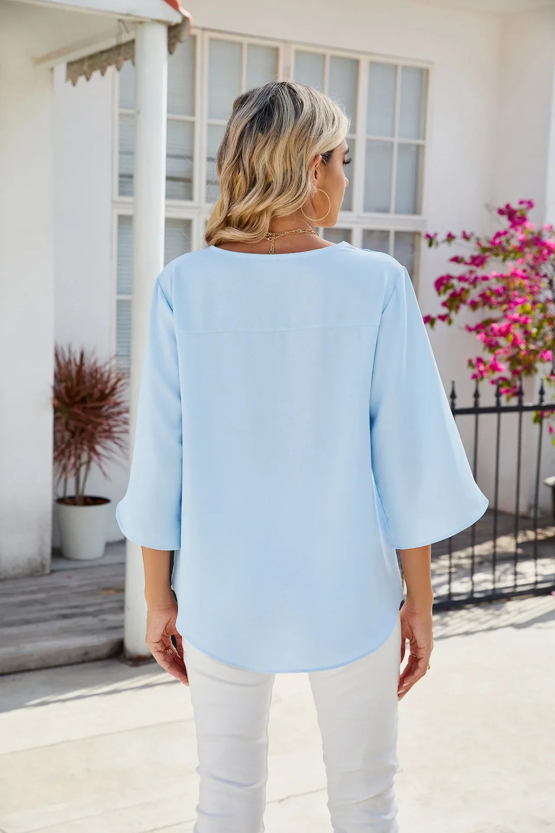 Celeste™ - Lightweight V-Neck Blouse