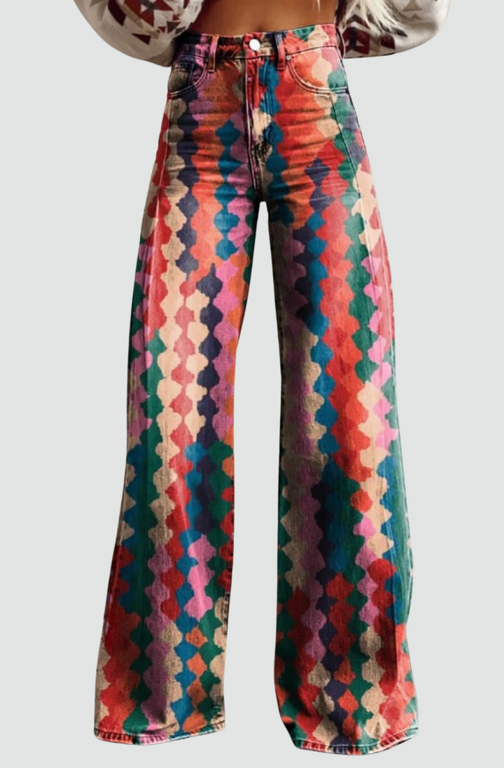 Livia™ - Boho Vintage Wide-Leg Pants