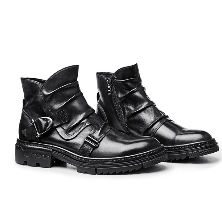 Luke™ | Toretto Leder Biker-Stiefel