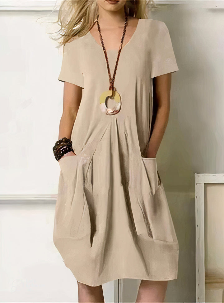 Ubud™ - Casual Cotton A-Line Dress