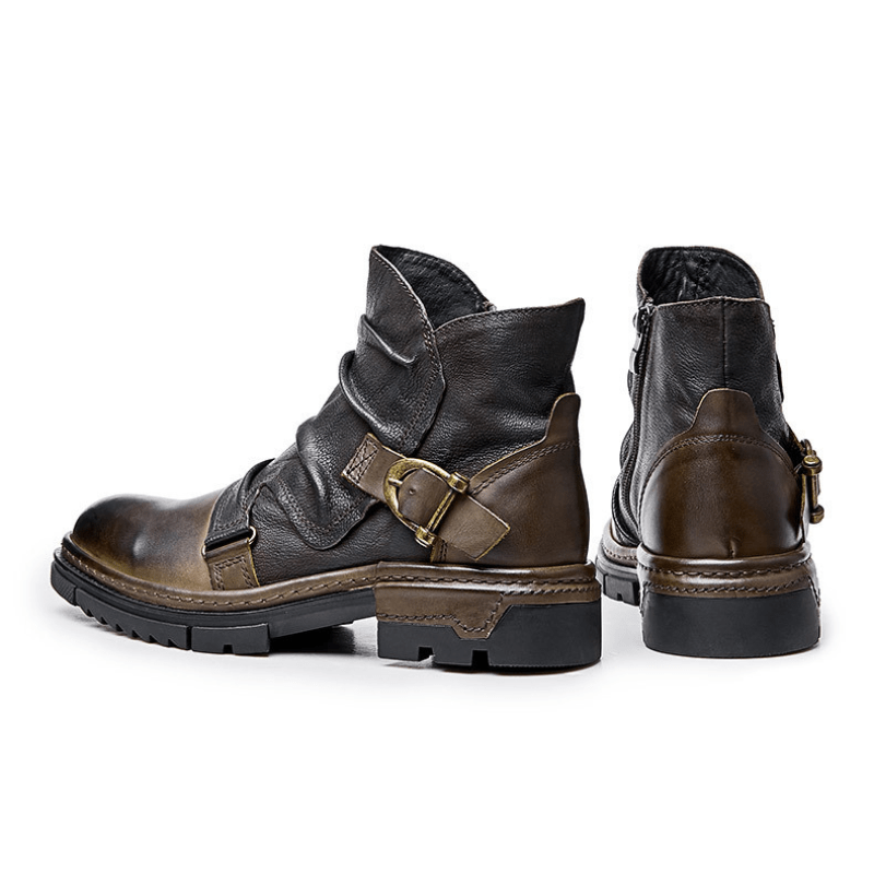 Luke™ | Toretto Leder Biker-Stiefel