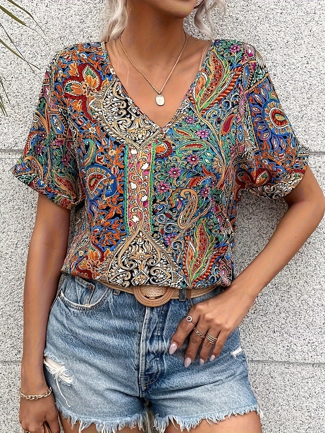 Sienna™ - Relaxed V-Neck Blouse