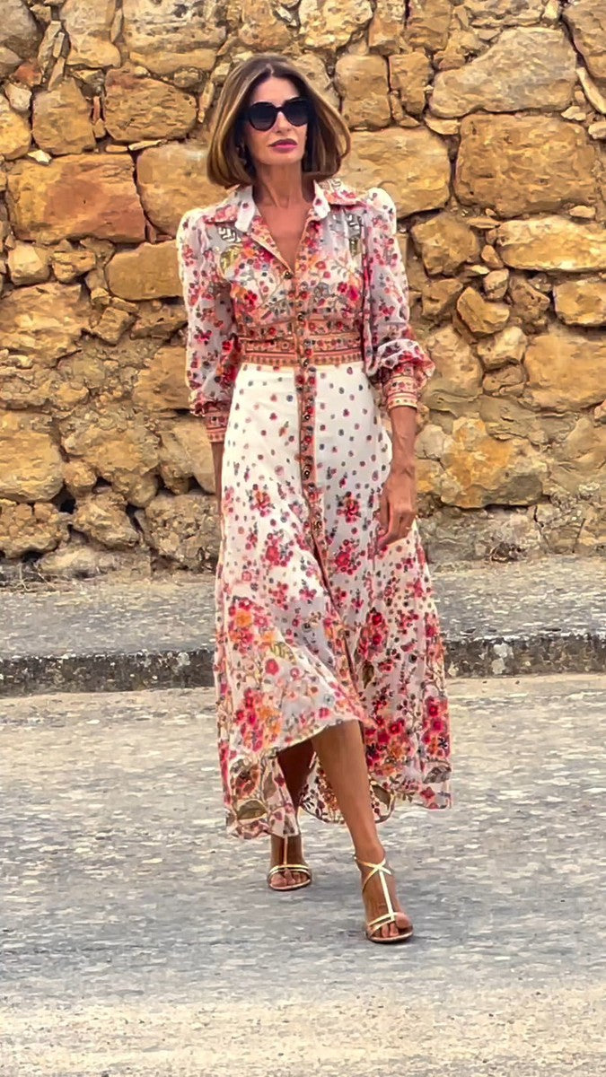 Florence™ - Collared Floral Maxi Dress