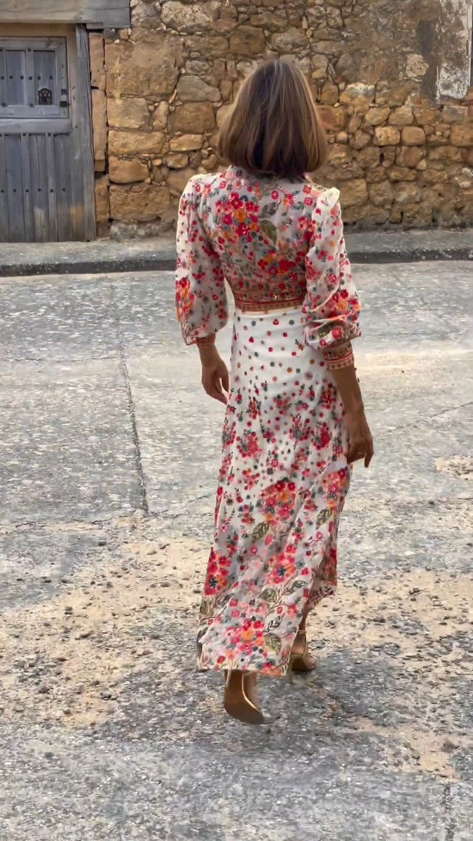 Florence™ - Collared Floral Maxi Dress