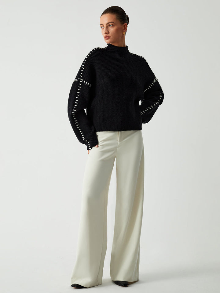 Warda™ | Der Elegante Oversize-Rollkragenpullover