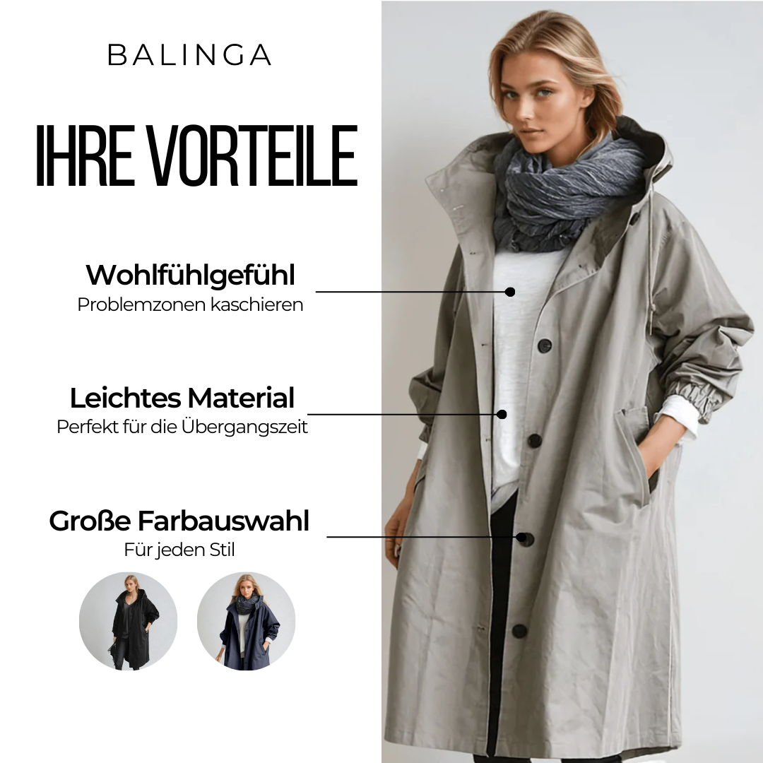 Luna™ | Die Stylische Oversize-Regenjacke