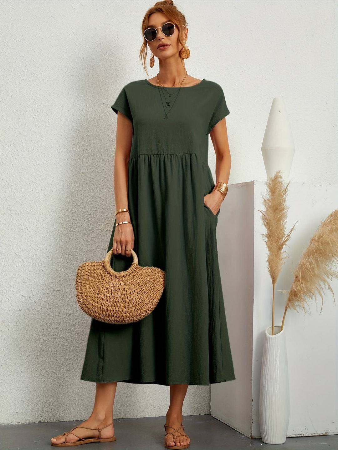 Ciara™ - Elegant Pleated Dress