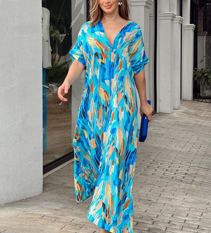 Lindsay™ - Plus Size Colorful Dress