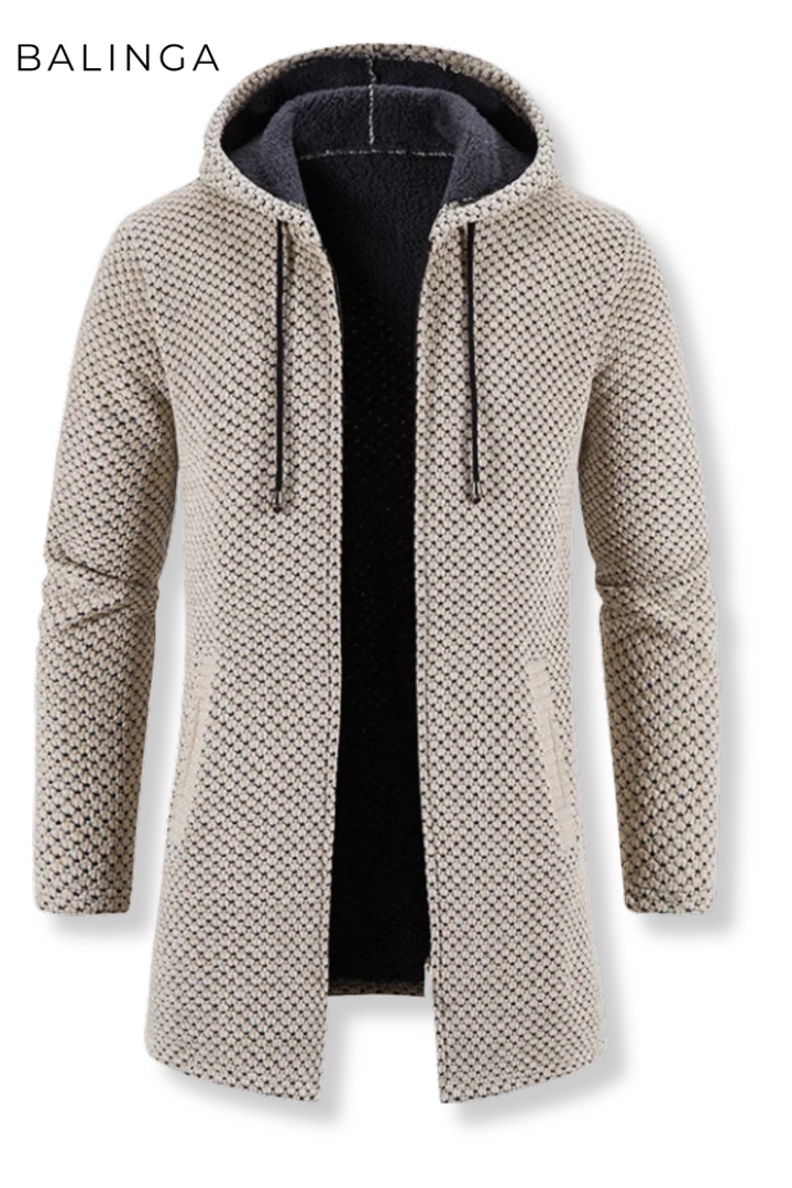 Lino™ | Der Elegante Strickmantel mit Kapuze