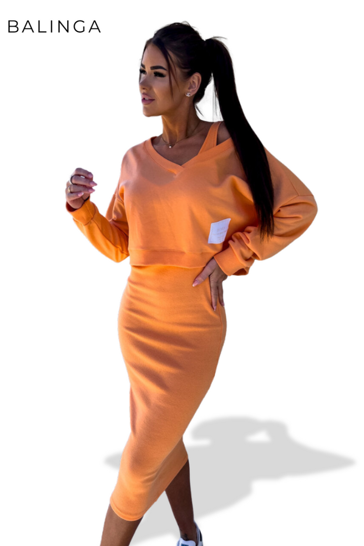 Andrea™ | Lässiges Sweatshirt & Kleid-Set
