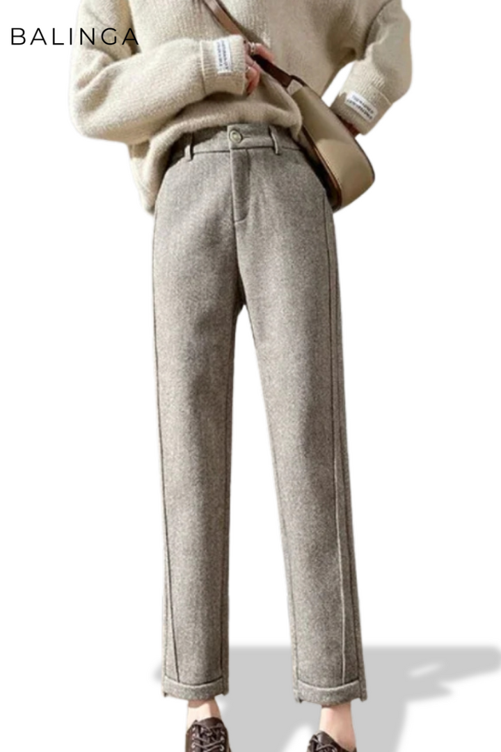 Toni™ | Die Elegante Tweed-Hose Mit Hohem Bund