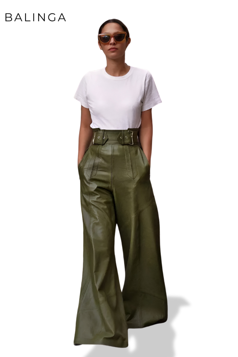 Aubrey™ | Die Eleganten High-Waist PU-Lederhosen