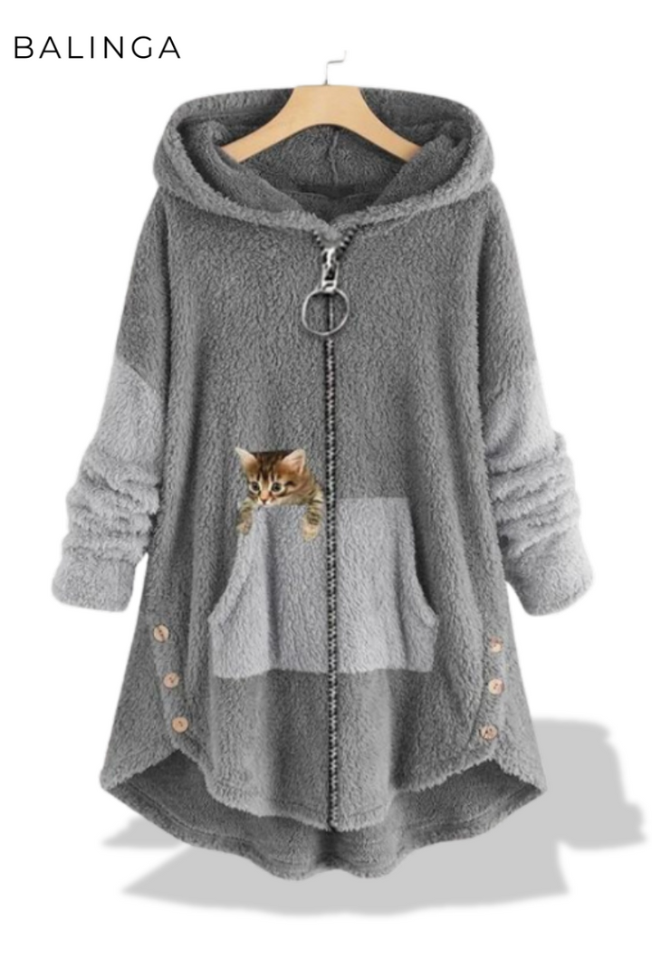 Sage™ | Der Kuschelige Plüsch-Hoodie mit Print