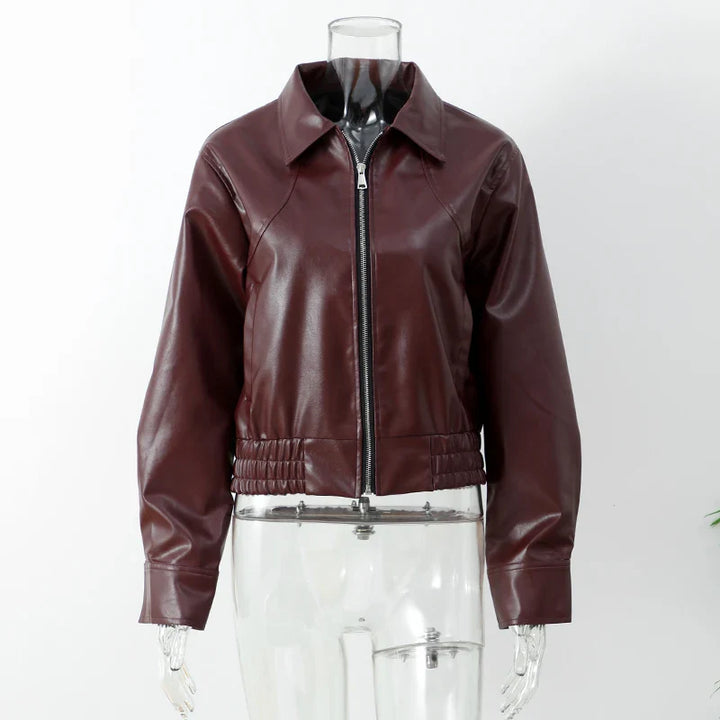 Verona™ - Vintage Zipper Leather Jacket