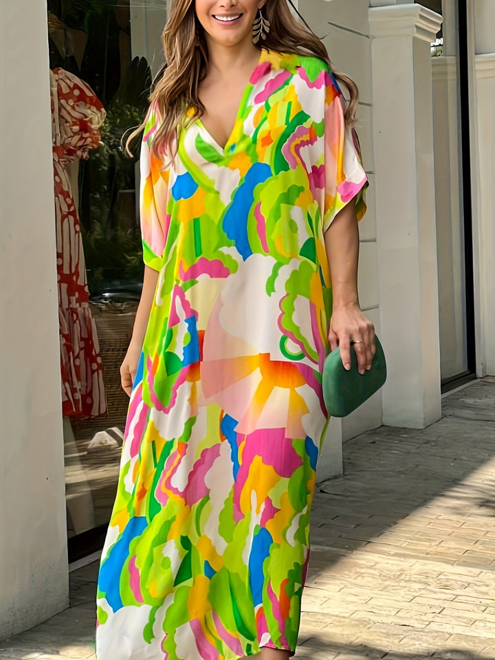 Lindsay™ - Plus Size Colorful Dress