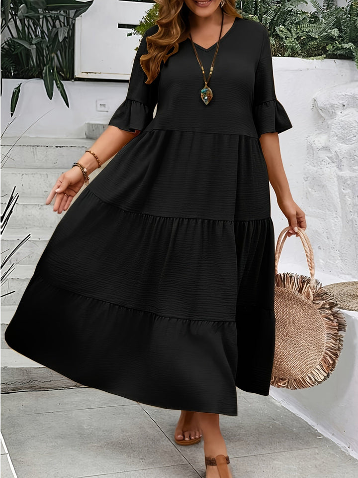 Nena™ - Plus Size V-Neck Dress