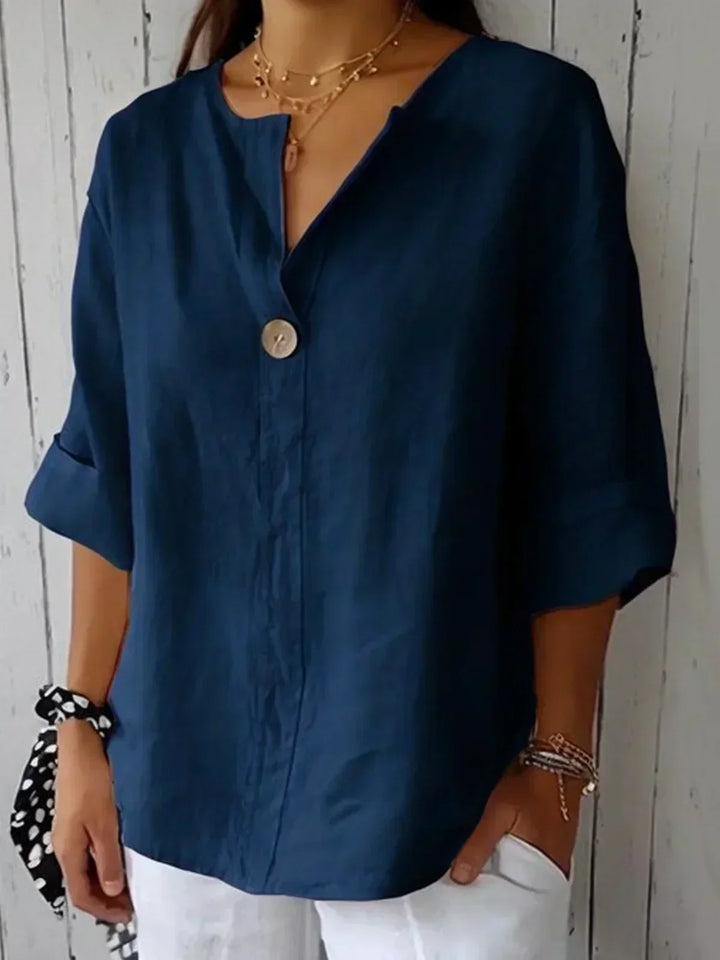 Jessie™ - Effortless V-Neck Casual Blouse