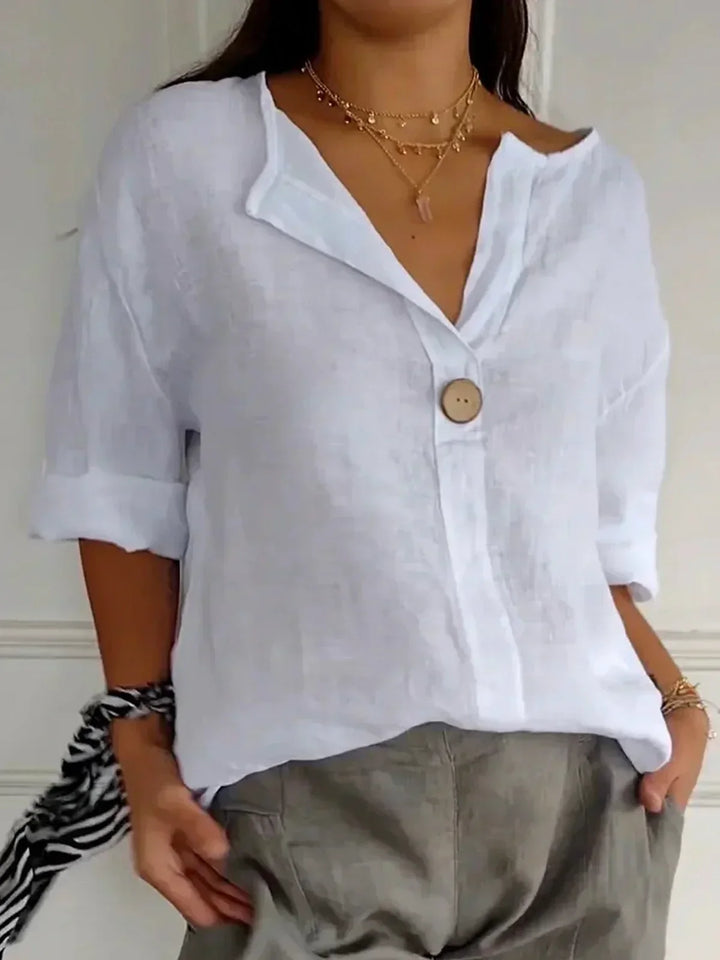 Aria™ - Casual V-Neck Blouse