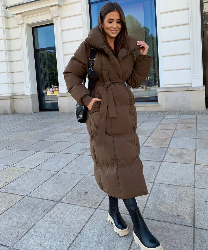 Dhalia™ | Lange Winterjacke mit Gürtel