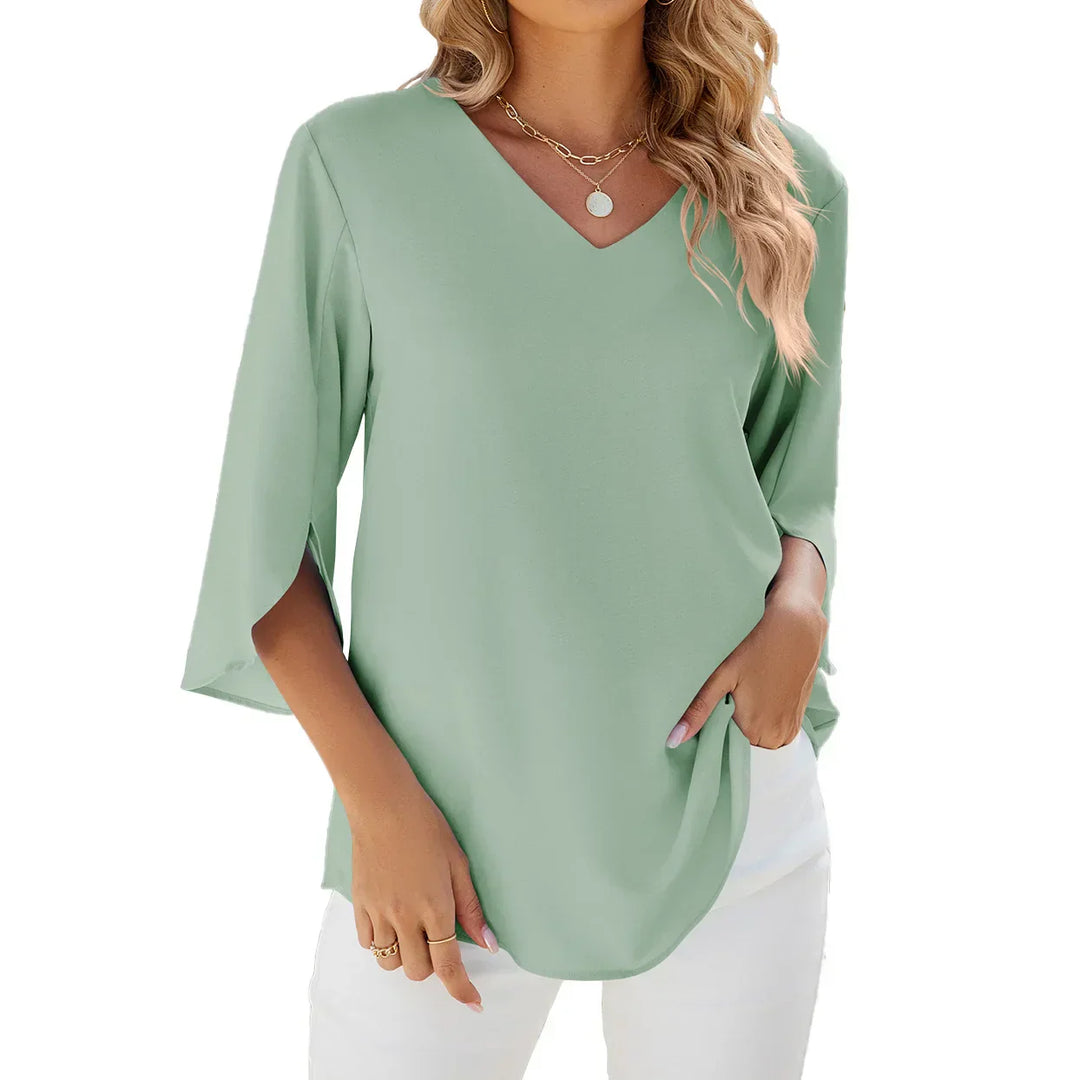 Celeste™ - Lightweight V-Neck Blouse