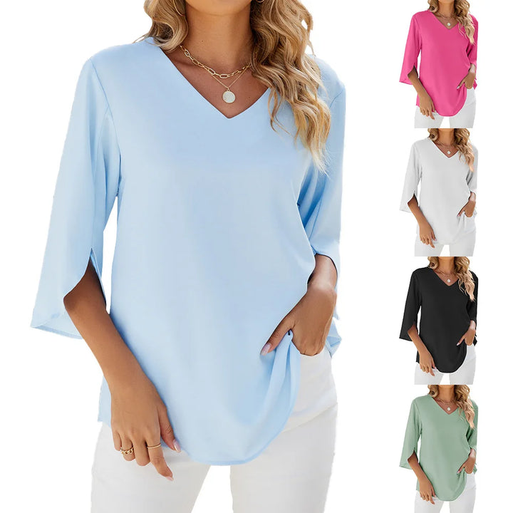 Celeste™ - Lightweight V-Neck Blouse