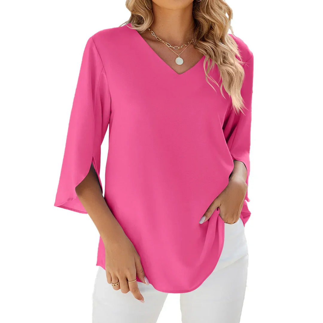 Celeste™ - Lightweight V-Neck Blouse